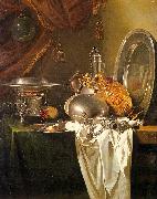 Still Life with Chafing Dish, Pewter, Gold, Silver and Glassware
